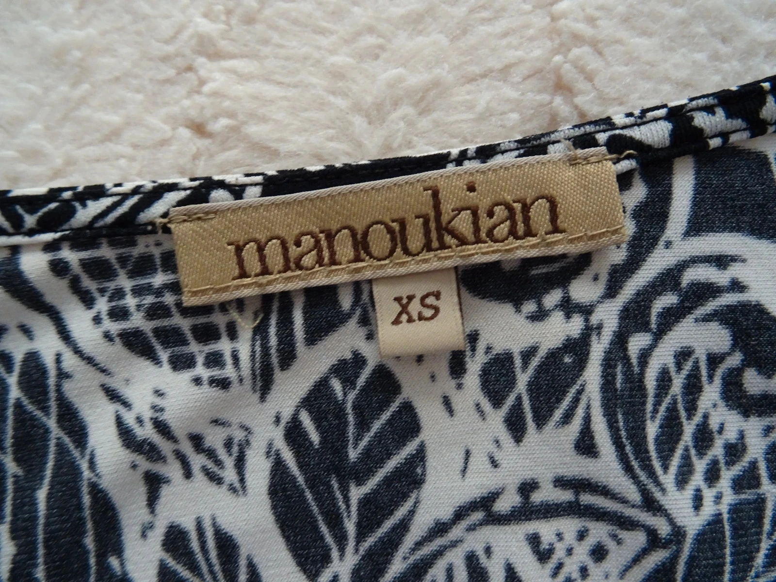 Zwarte en witte gedrapeerde tuniek Manoukian maat XS – photo 3